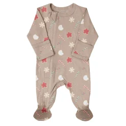 Pajamas|Pajamas>Coccoli Candy Canes Pajamas 1-18m Taupe