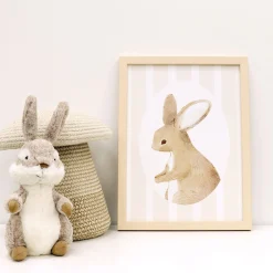 Outlet Canva with Natural Frame - Rabbit Wall Decorations