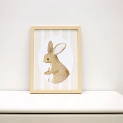 Outlet Canva with Natural Frame - Rabbit Wall Decorations