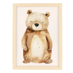 Canva with Naturel Frame - Bear Wall Decorations