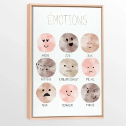 Wall Decorations>Oleka Canvas with Natural Wood Frame - Emotions