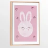 Wall Decorations>Oleka Canvas with Natural Wood Frame - Bunny