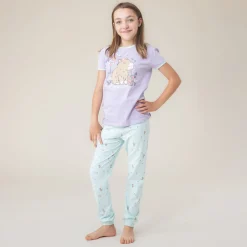 Pajamas & Bathrobes>Nano Capybara 3pc Pajamas 2-12 Lilac
