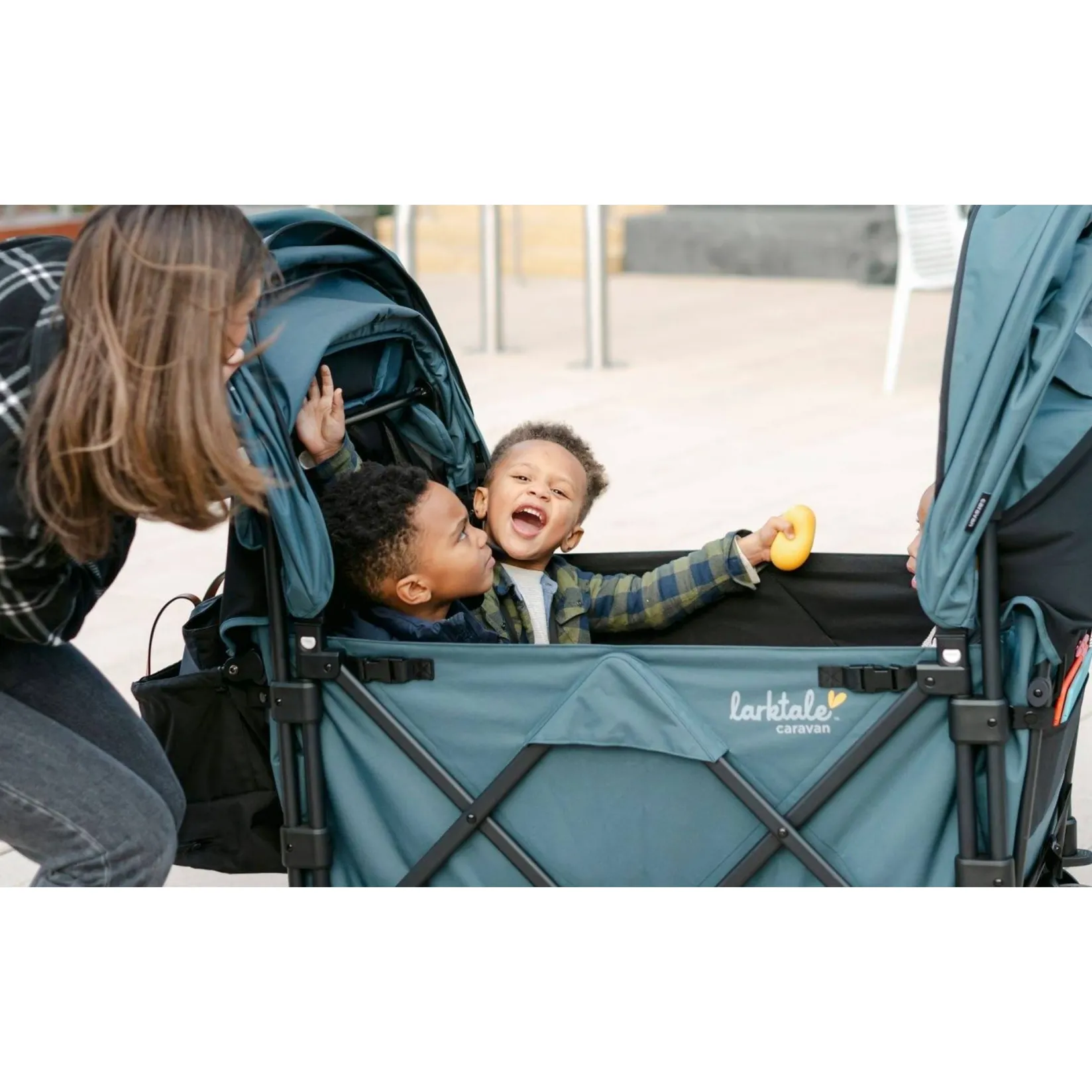 Outlet Caravan Quad Wagon - Byron Black Kids Strollers|Strollers & Trailers