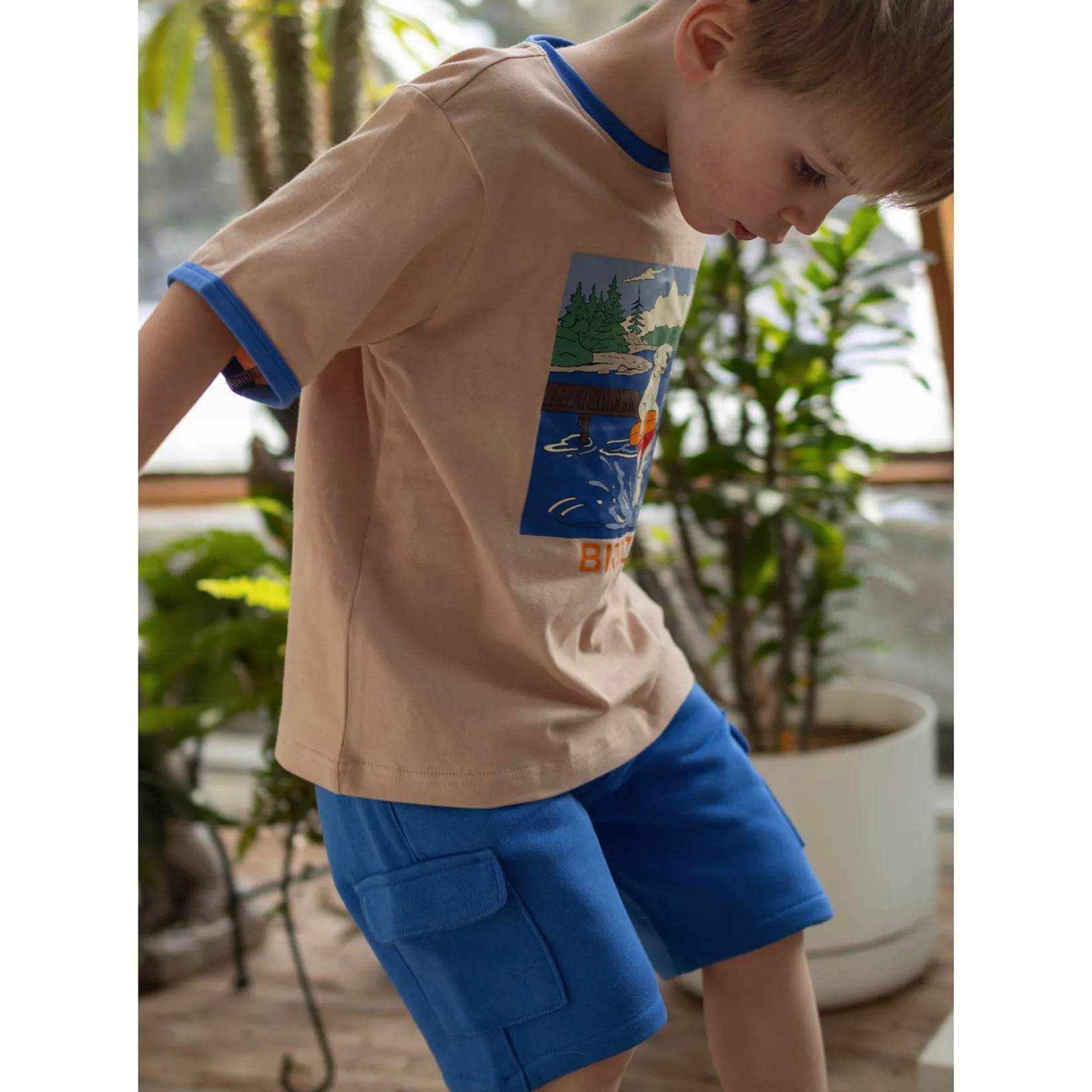 Shorts & Bermuda>Birdz Cargo Sweat Shorts 2-10 Royal Blue