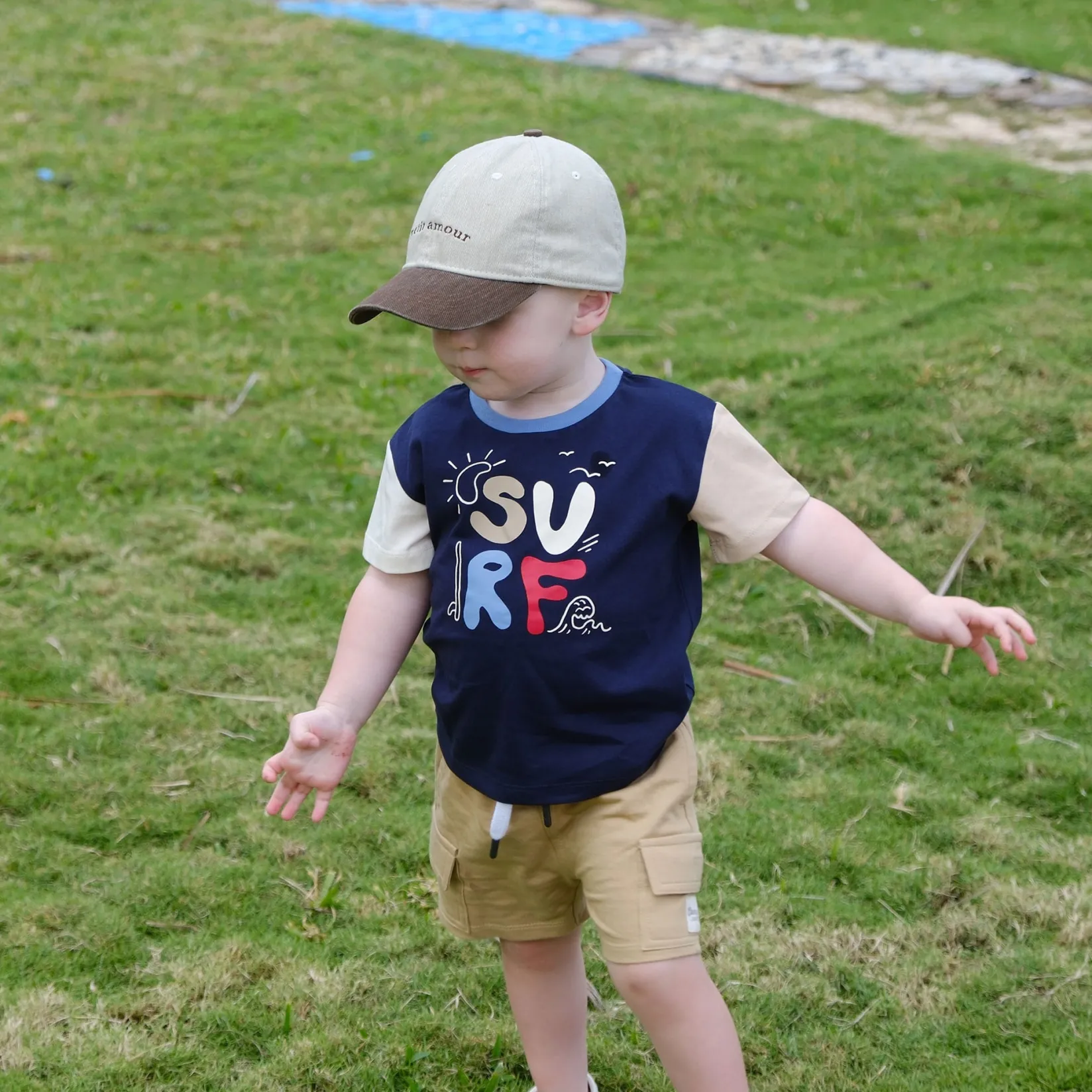 Shorts & Bermuda>Camp by Birdz Cargo Short 2-8y Taupe