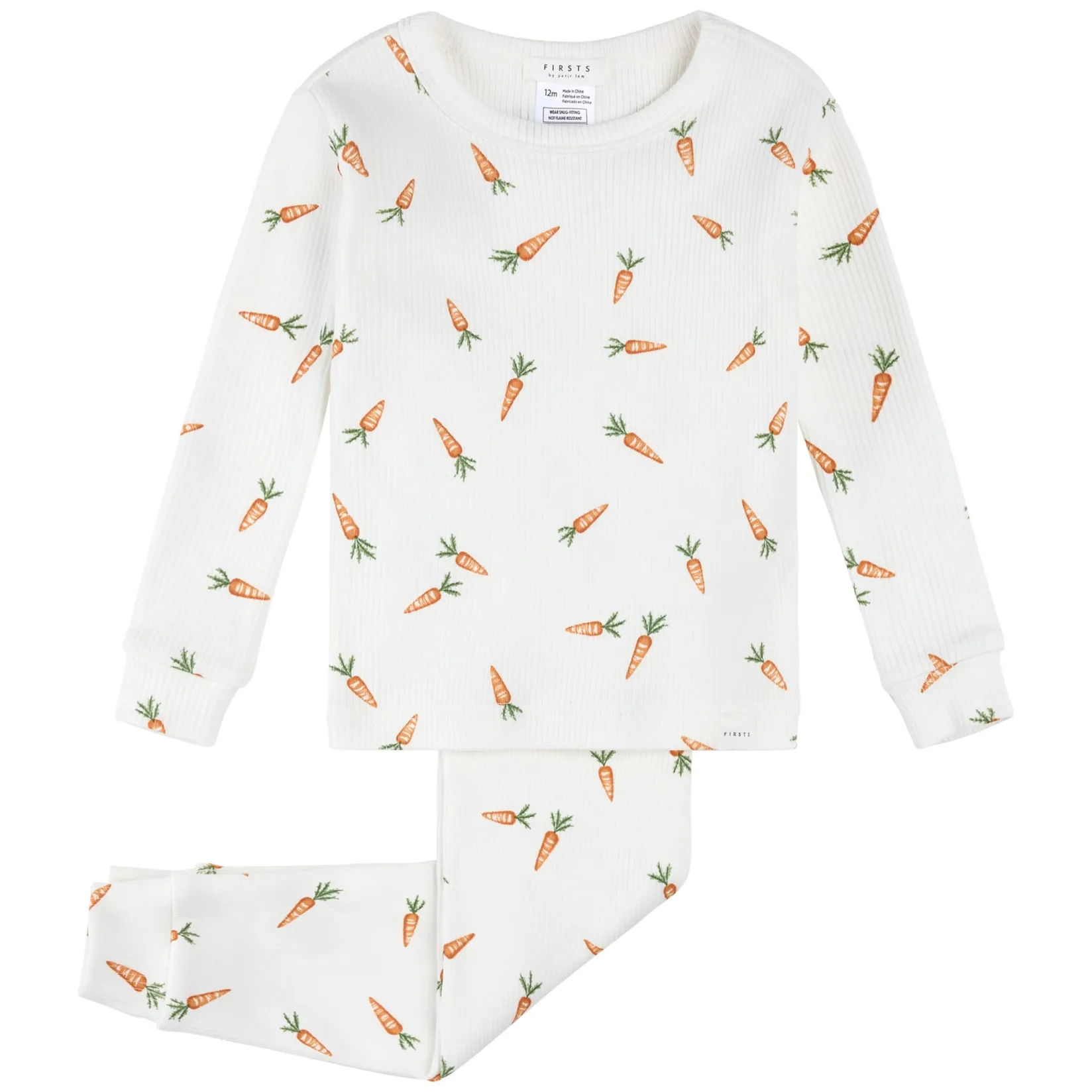 Pajamas|Pajamas>Firsts par Petit Lem Carrots Bunnies Pajamas 12-24m Ivory