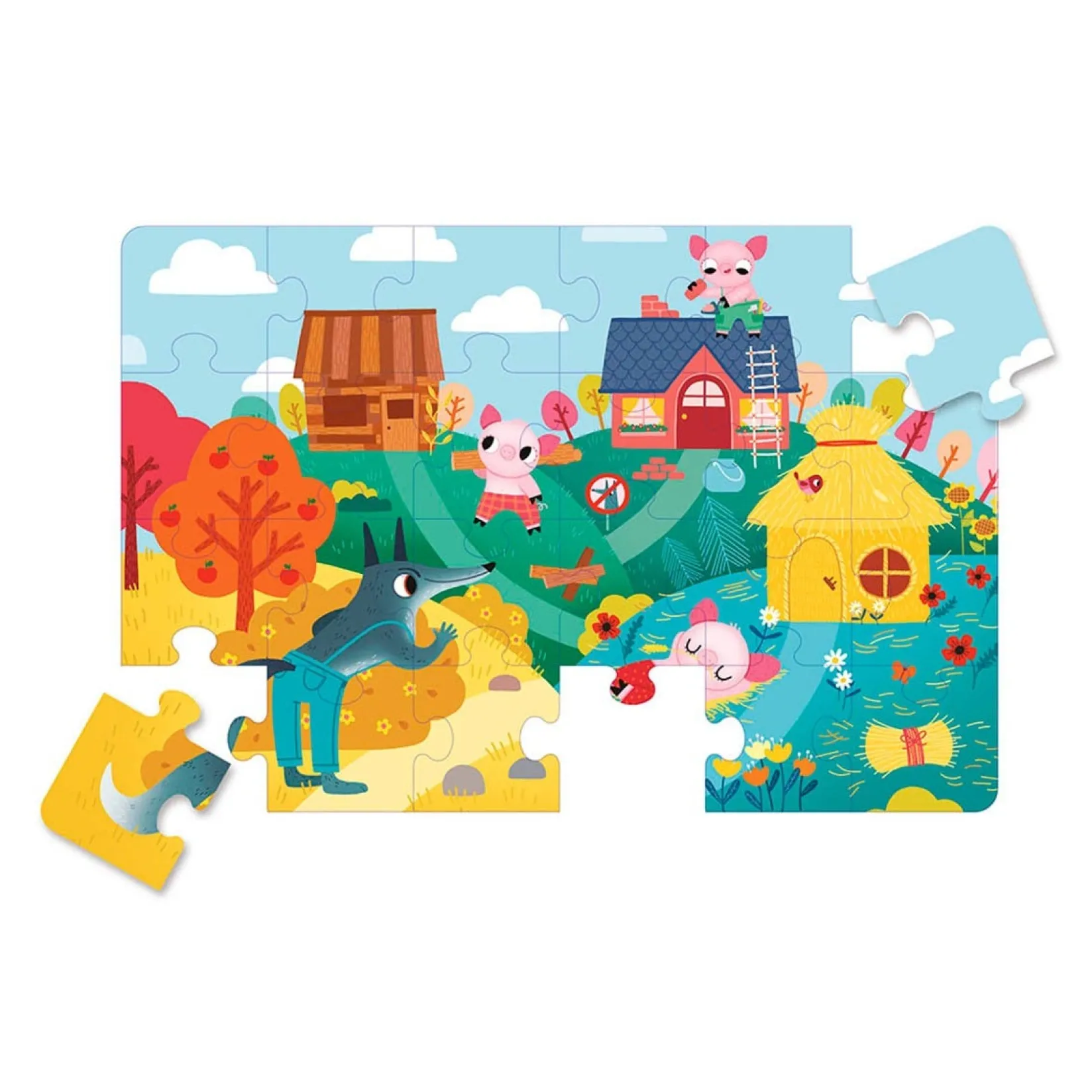 Puzzles>Auzou Casse-Têtes 12 Pièces (2) - Les 3 Petits Cochons