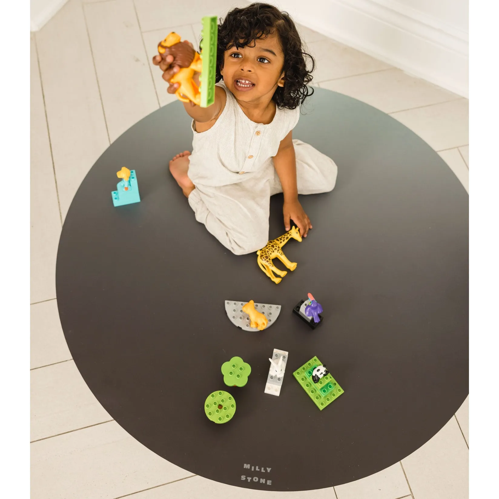 Catch All Mat - Grey Ombre High Chairs & Booster Seats|High Chairs & Booster Seats