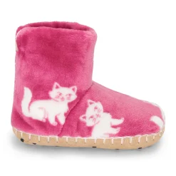 Slippers>Hatley Cats Slippers 5-2 Fuchsia