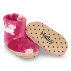 Slippers>Hatley Cats Slippers 5-2 Fuchsia