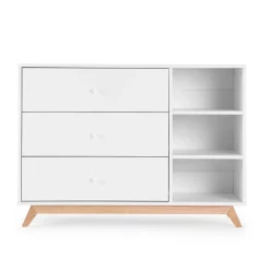 Online Central Park 3-drawer - White / Red oak Storage Furniture