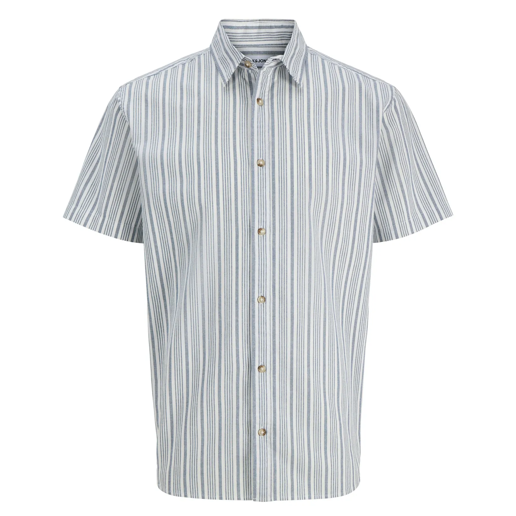 Tops>Jack u0026 Jones Chad Oxford Stripe Shirt 8-16y Blue