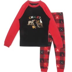 Pajamas & Bathrobes>Roche Ciseaux Chalet Pajamas 2-14y Black