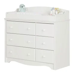 Online Changing table / Dresser with 6 Drawers Angel - White Changing Tables