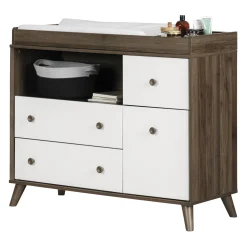 New Changing Table Yodi - Natural Walnut / White Changing Tables