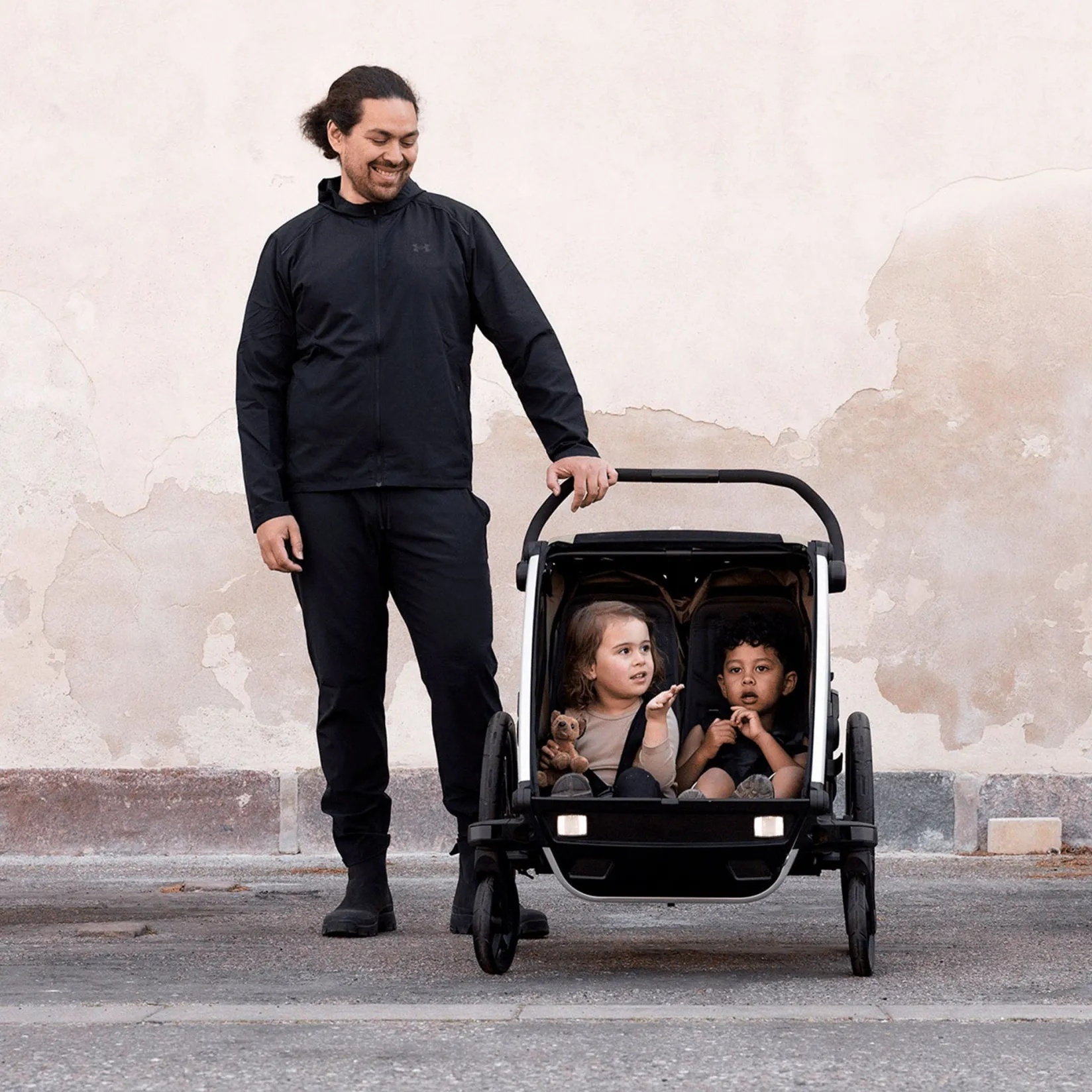 Outlet Chariot Cross2 Double - Faded khaki Kids Summer Activities|Strollers