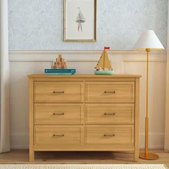 Storage Furniture>DaVinci Charlie 6-Drawer Double Dresser - Honey