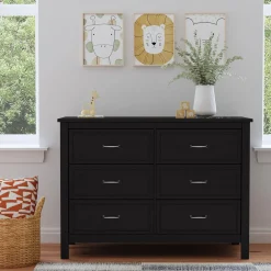 Best Charlie 6-Drawer Double Dresser - Ebony Storage Furniture