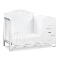 New Charlie 4-in-1 Convertible Mini Crib & Changer - White Cribs & Mattresses|Cribs & Mattresses