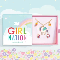 Clearance Charming Whimsy Necklace and Earring Gift Set - Unicorn Dreams Teething Toys