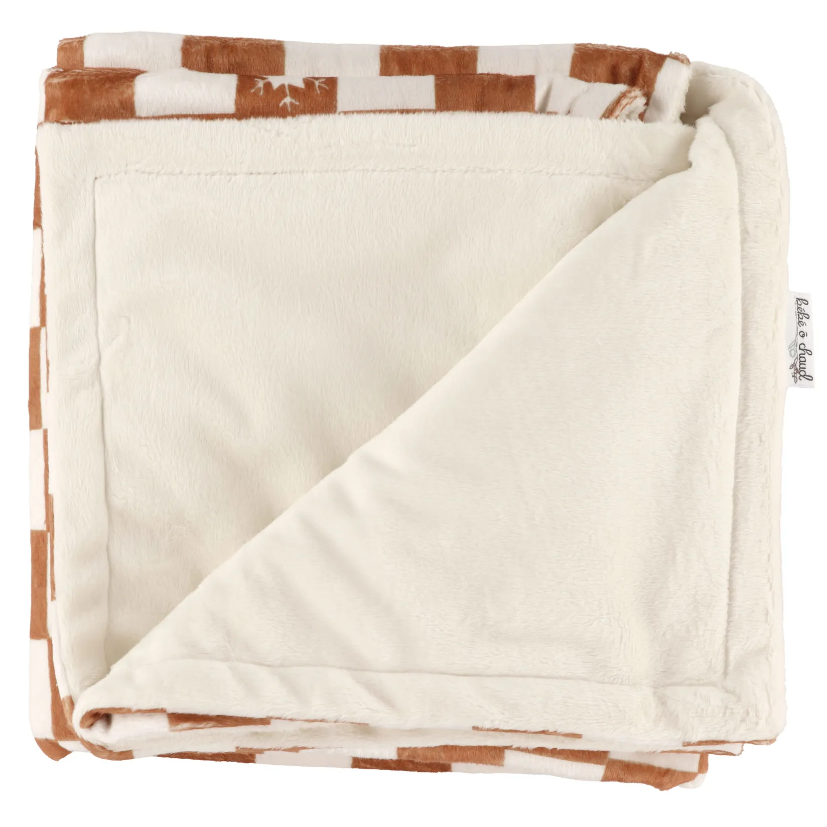 Blankets|Blankets>Bebe O Chaud Checker Velux Blanket Ivory