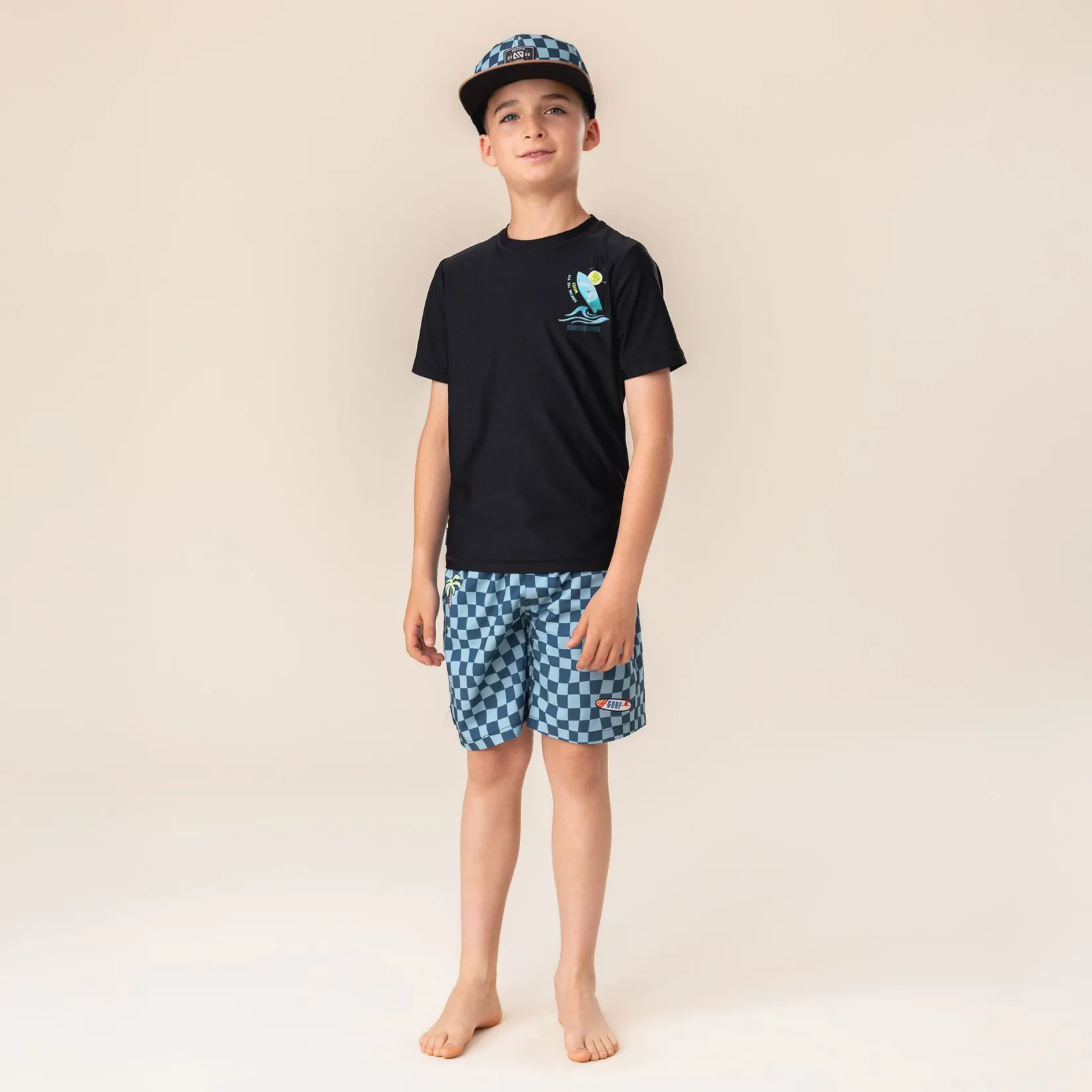 Hats And Caps>Nano Checkered Cap 2-8 Teal