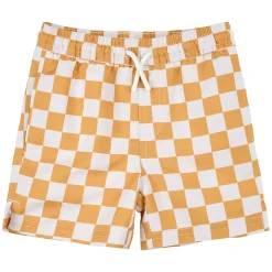Swimsuits>Petit Lem Checkered Swimshorts 2-7y Yellow