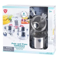 Best Chef's Collection Mini Pots and Pans Cookware 8 Pieces Kids Pretend Play & Imitation