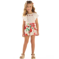 Cherries 2 Piece Short Set 2-8y Kids Outfit Sets