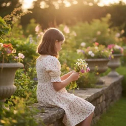 Sale Cherries Flowers Dress 7-14 Kids Dresses & Rompers