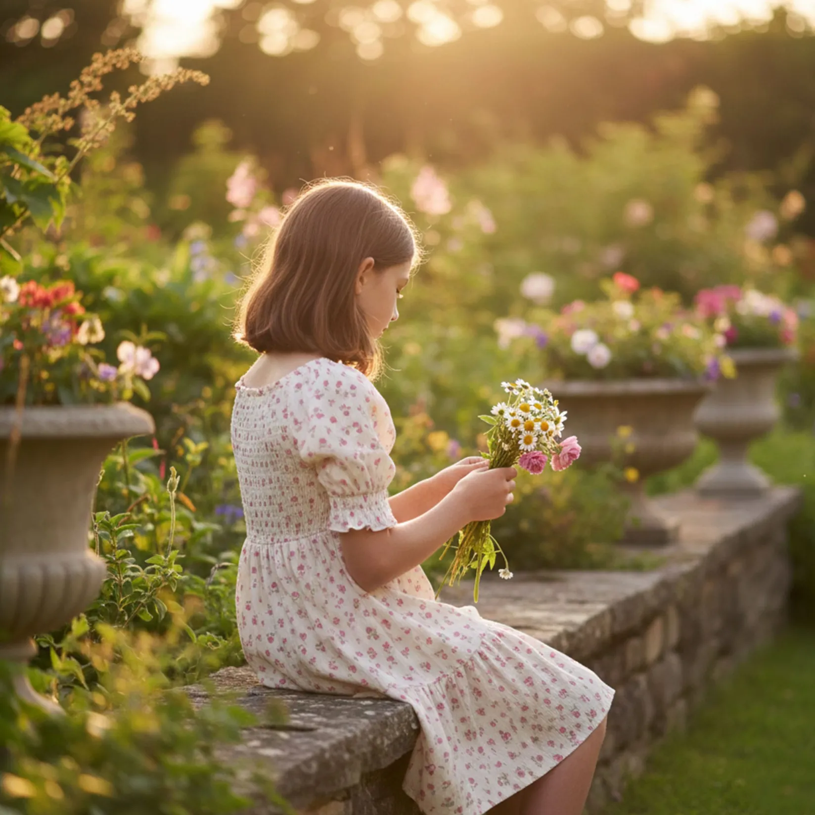 Sale Cherries Flowers Dress 7-14 Kids Dresses & Rompers