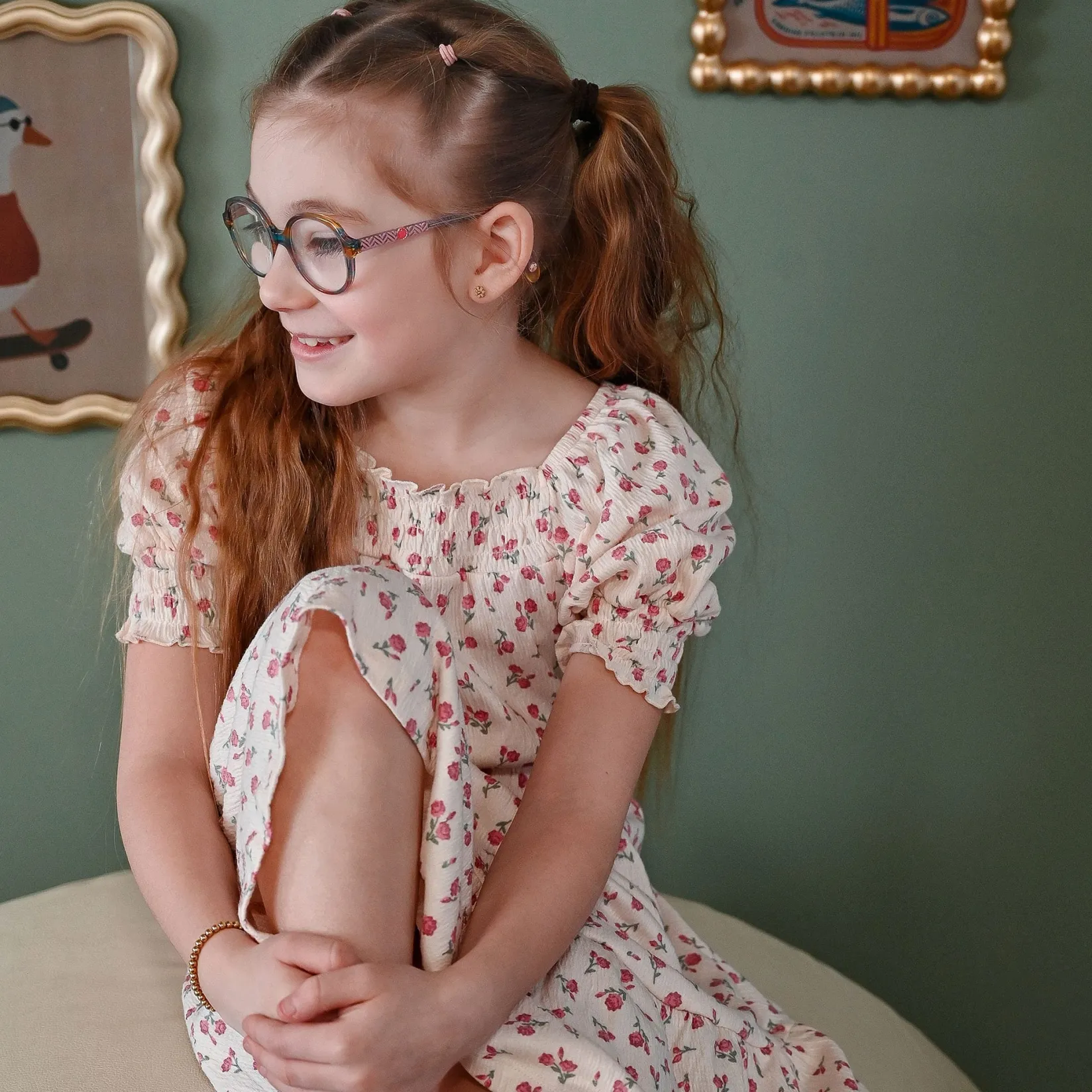 Sale Cherries Flowers Dress 7-14 Kids Dresses & Rompers