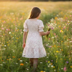 Sale Cherries Flowers Dress 7-14 Kids Dresses & Rompers