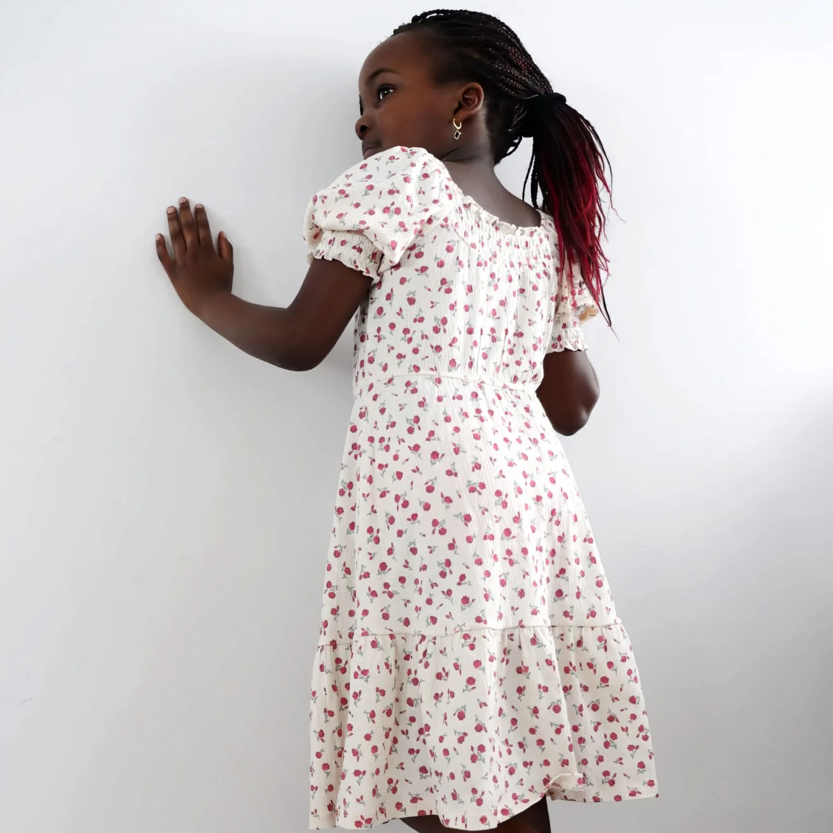 Sale Cherries Flowers Dress 7-14 Kids Dresses & Rompers