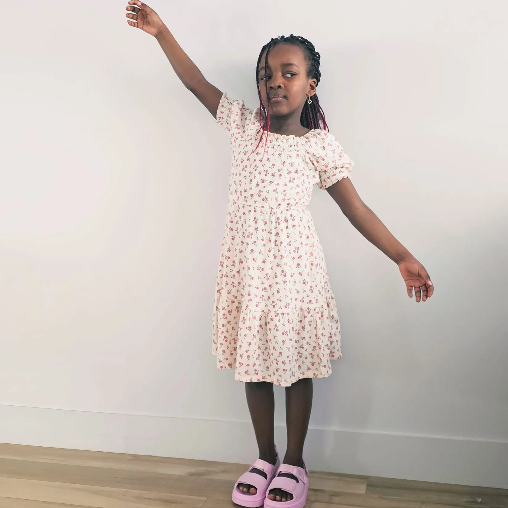 Sale Cherries Flowers Dress 7-14 Kids Dresses & Rompers