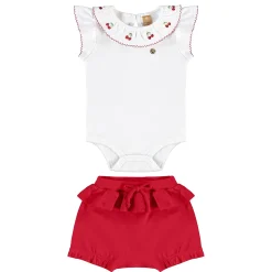Dresses, Skirts & Outfits>Up Baby Cherries 2pce Set 3-18m White