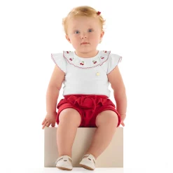 Dresses, Skirts & Outfits>Up Baby Cherries 2pce Set 3-18m White