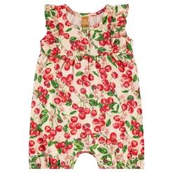 Rompers & Jumpsuits>Up Baby Cherries Romper 3-18m Beige