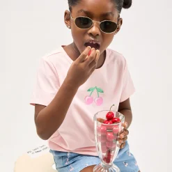 Tops>Miles Cherries T-shirt 3-6y Pink