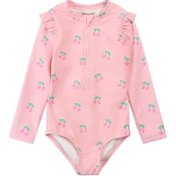 Swimsuits>Miles Cherries UV Long Sleeve Swimsuit 3-6y Pink