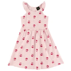 Dresses & Rompers>Look Cherries Vichy Dress 7-14y Pink