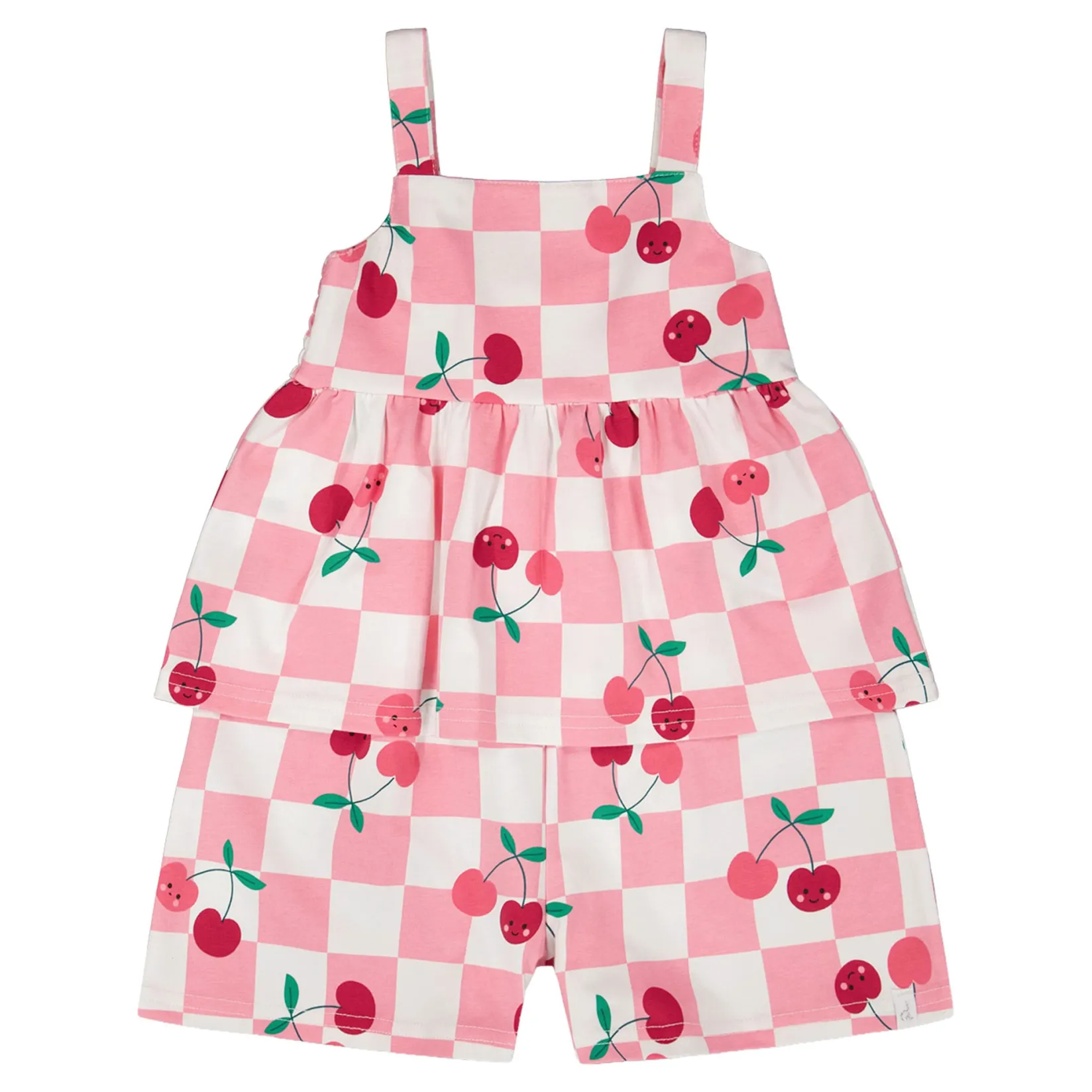 Clearance Cherry Check Romper 3-6 Kids Dresses & Rompers|Rompers & Jumpsuits