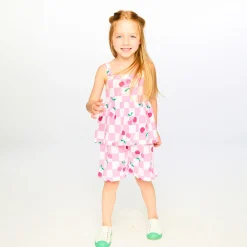 Clearance Cherry Check Romper 3-6 Kids Dresses & Rompers|Rompers & Jumpsuits