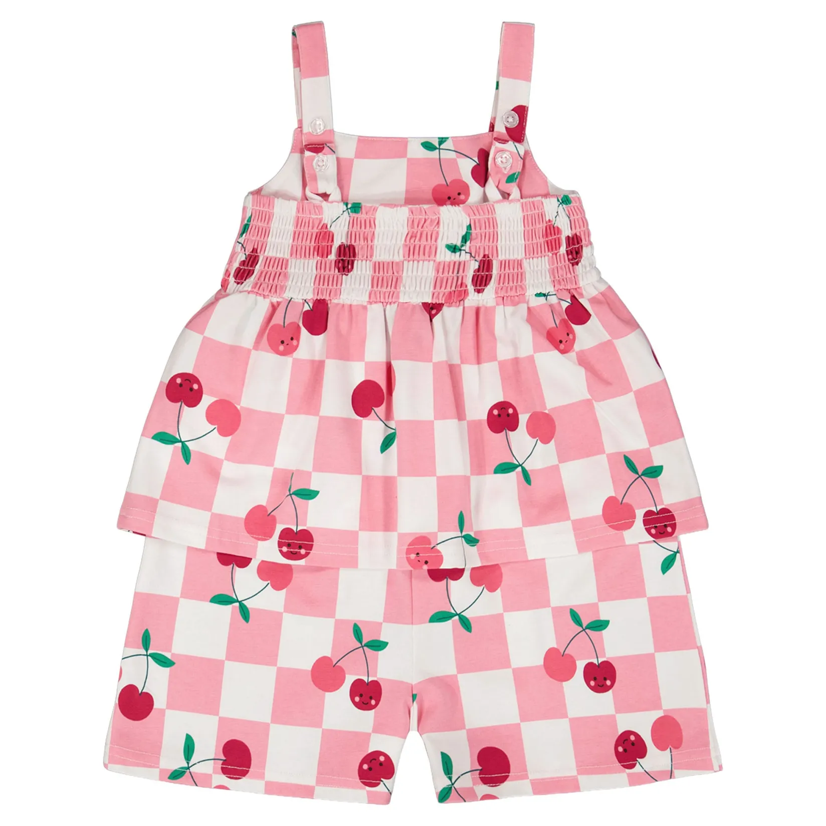 Clearance Cherry Check Romper 3-6 Kids Dresses & Rompers|Rompers & Jumpsuits