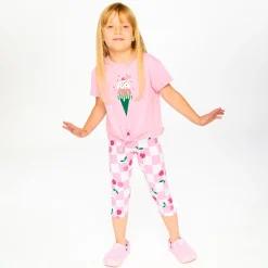 Tops>Deux par Deux Cherry Ice Cream T-shirt 7-10 Pink