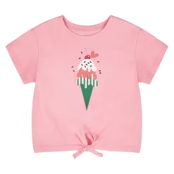 Tops>Deux par Deux Cherry Ice Cream T-shirt 3-6 Pink