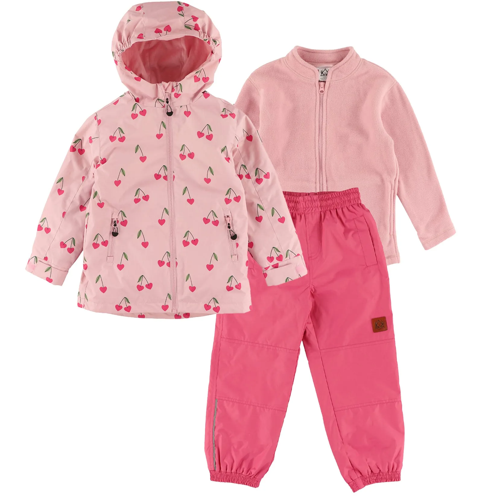 Outerwear>Deer Mountain Cherry 3in1 Set 7-12 Pink