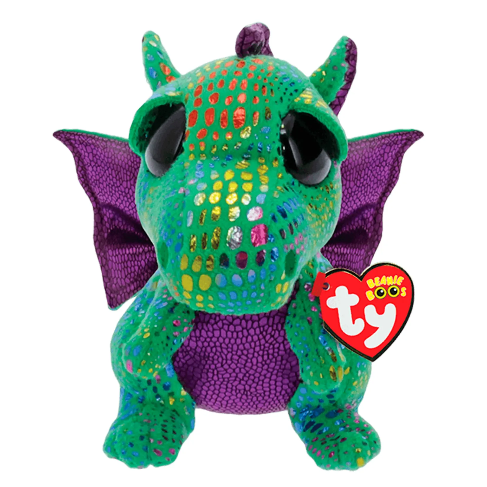 Plush Toys>TY Cinder Green Dragon