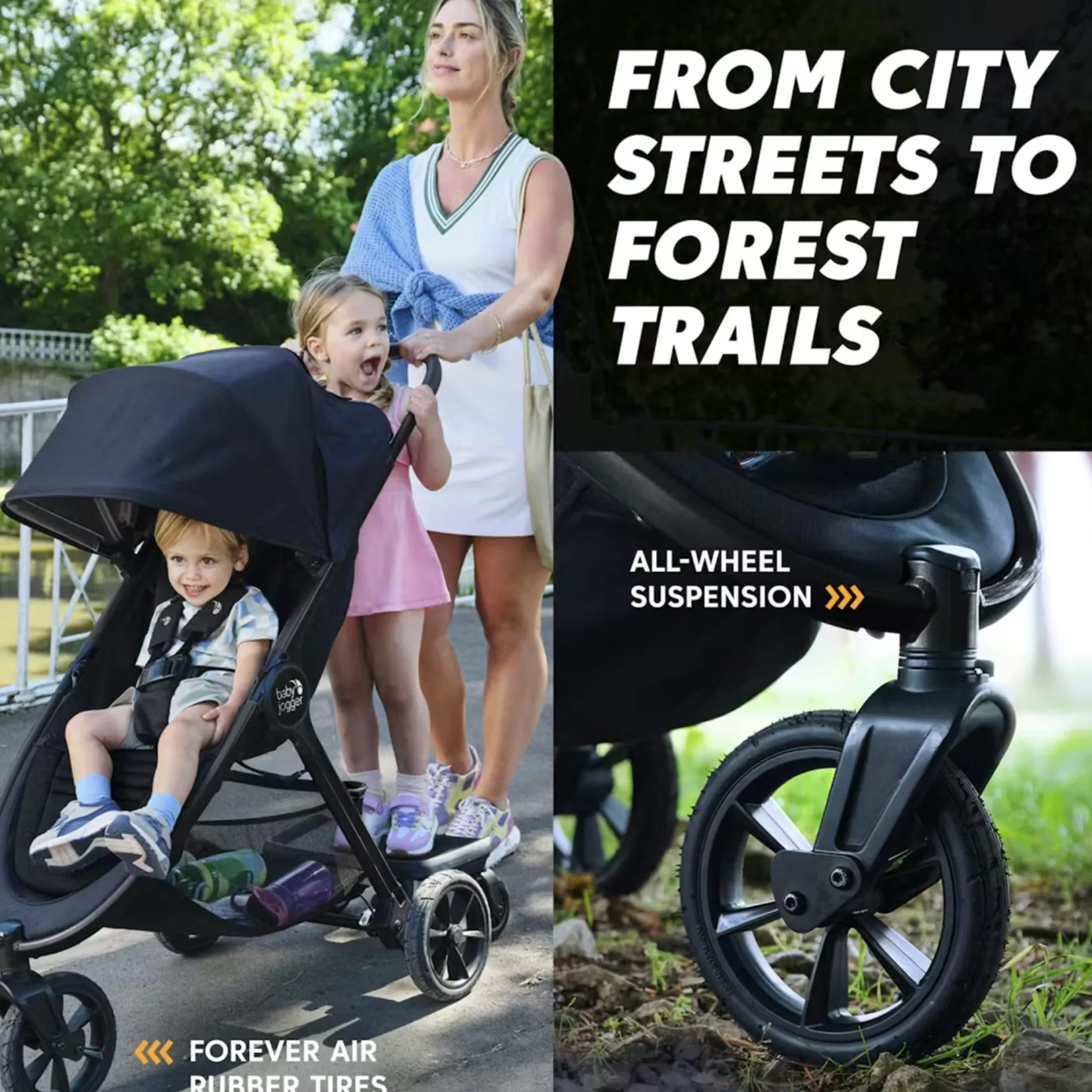 Best City Mini GT3 Stroller - Rich Black Kids Strollers|Strollers & Trailers